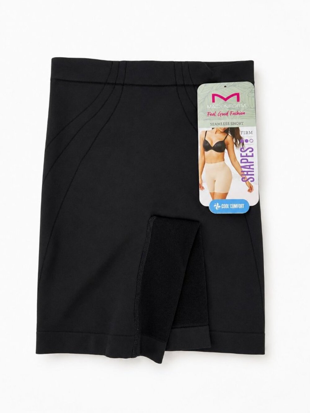 Maidenform Small Shapes Firm black seamless short cool comfort NEW